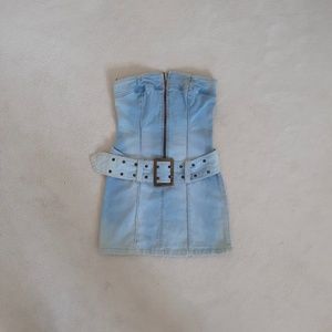 On En Parle Vintage Denim Mini Dress